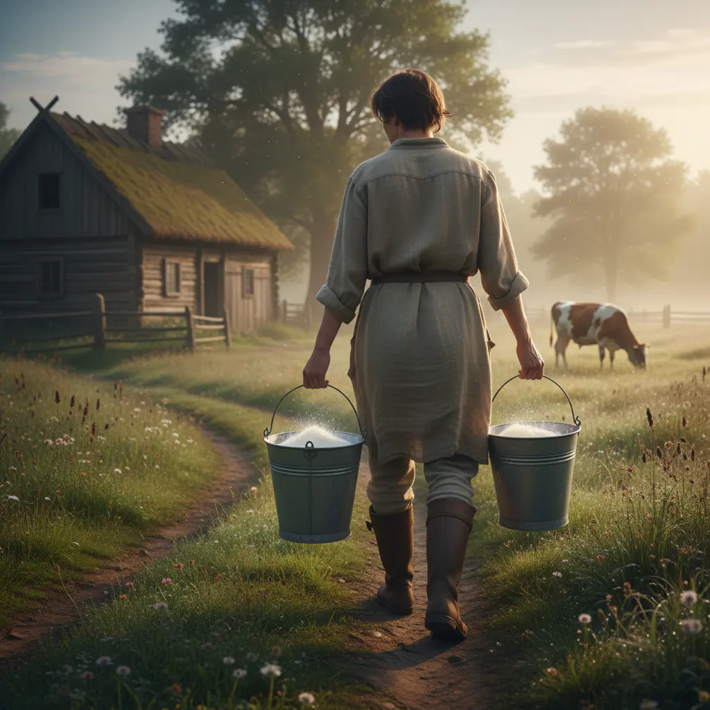 Collecting morning milk