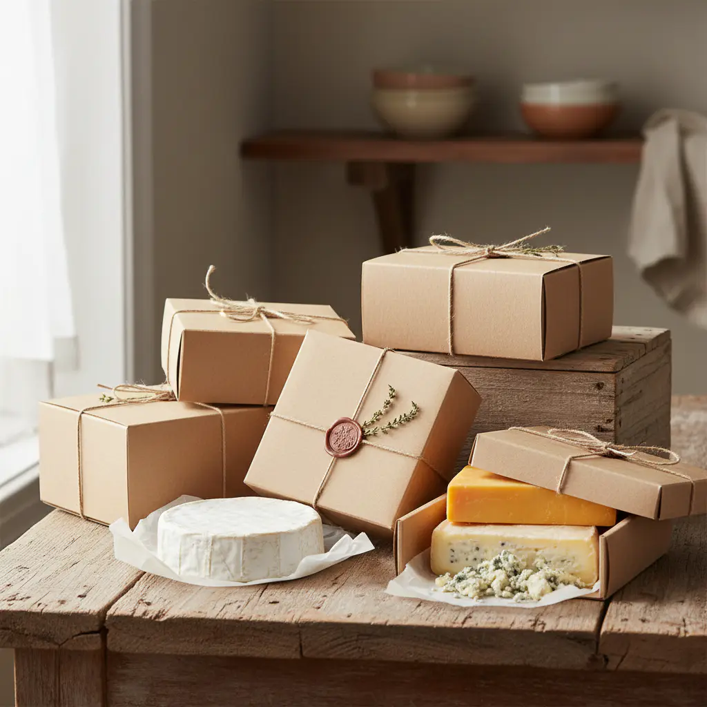 Packaging cheese boxes
