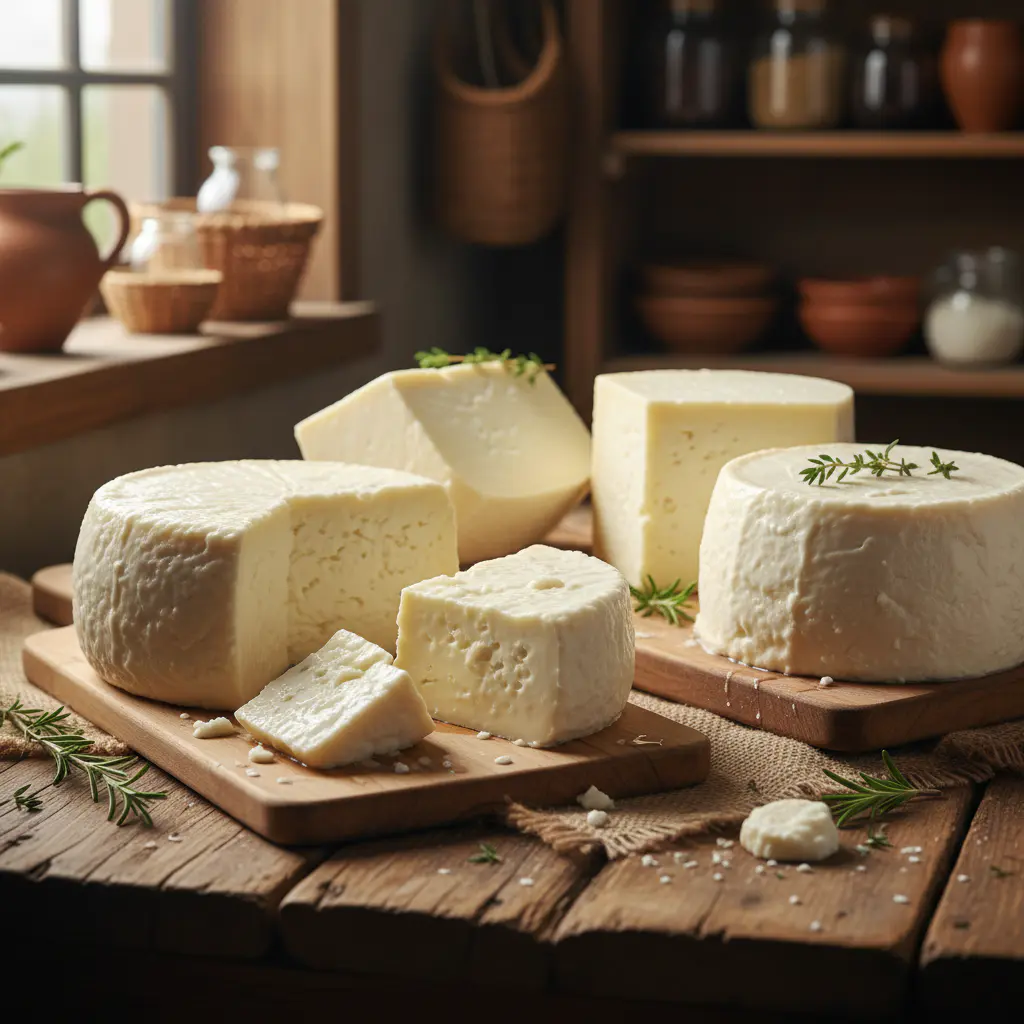 Fresh cheese waiting to be packed