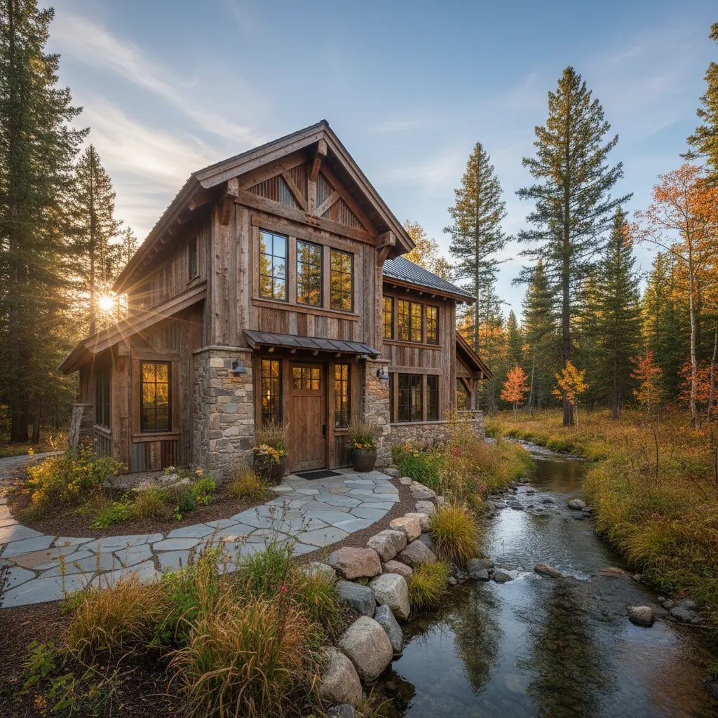 Rustic office exterior building